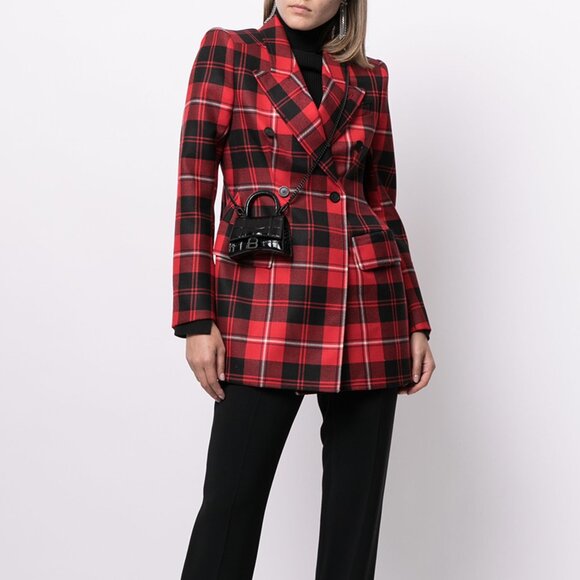 Balenciaga Mini Hourglass Black Croc Embossed Top Handle Crossbody Bag - Picture 1 of 12